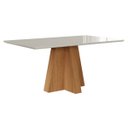 Ver imagem 2 de Mesa para Sala de Jantar Patricia 160x80cm e 6 Cadeiras Tais Cimol Nature/Off White/Joli