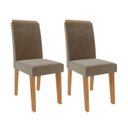 Ver imagem 3 de Mesa para Sala de Jantar Patricia 160x80cm e 6 Cadeiras Tais Cimol Nature/Off White/Joli