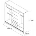 Ver imagem 5 de Guarda-Roupa Casal com Espelho 3 Portas de Correr