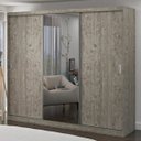Ver imagem 1 de Guarda-Roupa Casal com Espelho 3 Portas de Correr