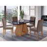 Mesa para Sala de Jantar Agata 130 X 80cm e 4 Cadeiras Nicole Cimol Nature/chumbo/joli - 2