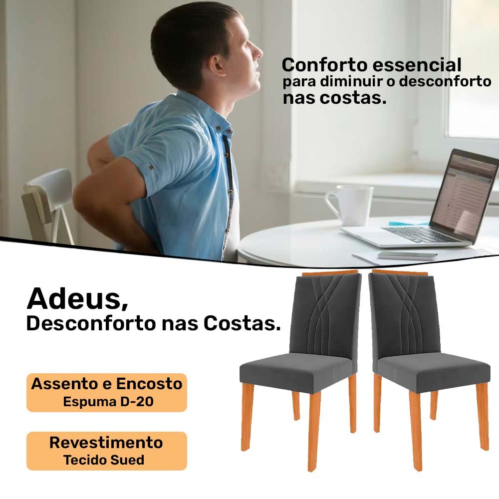 Jogo Mesa de Jantar 140x140 Bucky e 08 Cadeiras Minos Off White/Imbuia G42  - Gran Belo Gran Belo GranBelo