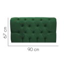Ver imagem 2 de Painel Estofado Luxo Capitonê Livia 90cm Solteiro para Cama Box Suede Verde Musgo - Gat Magazine