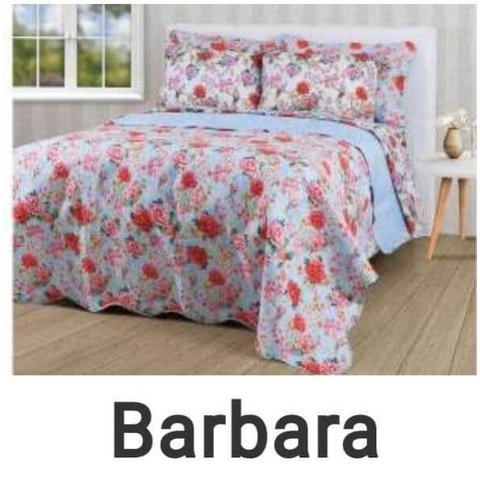 Colcha Cobre Leito Casal Queen Patchwork Ultrasonic Barbara Dupla face
