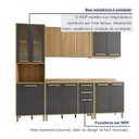 Ver imagem 6 de Cozinha Completa Modulada 5 Peças 13 Portas 2 Gavetas Salvador Bege/Cinamomo/Grafite