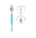 Ver imagem 6 de Colher para Bebês Criança 2 em 1 Raspa Frutas Silicone Inox:azul