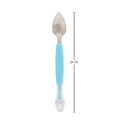 Ver imagem 2 de Colher para Bebês Criança 2 em 1 Raspa Frutas Silicone Inox:azul