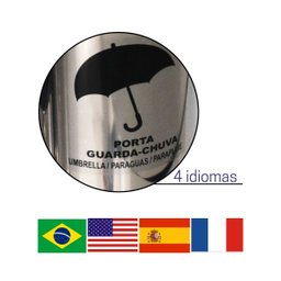 Cesto Guarda-chuvas Inox Perfurado RED 22 L MS - 4