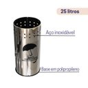 Ver imagem 3 de Cesto Guarda-chuvas Inox Perfurado RED 22 L MS