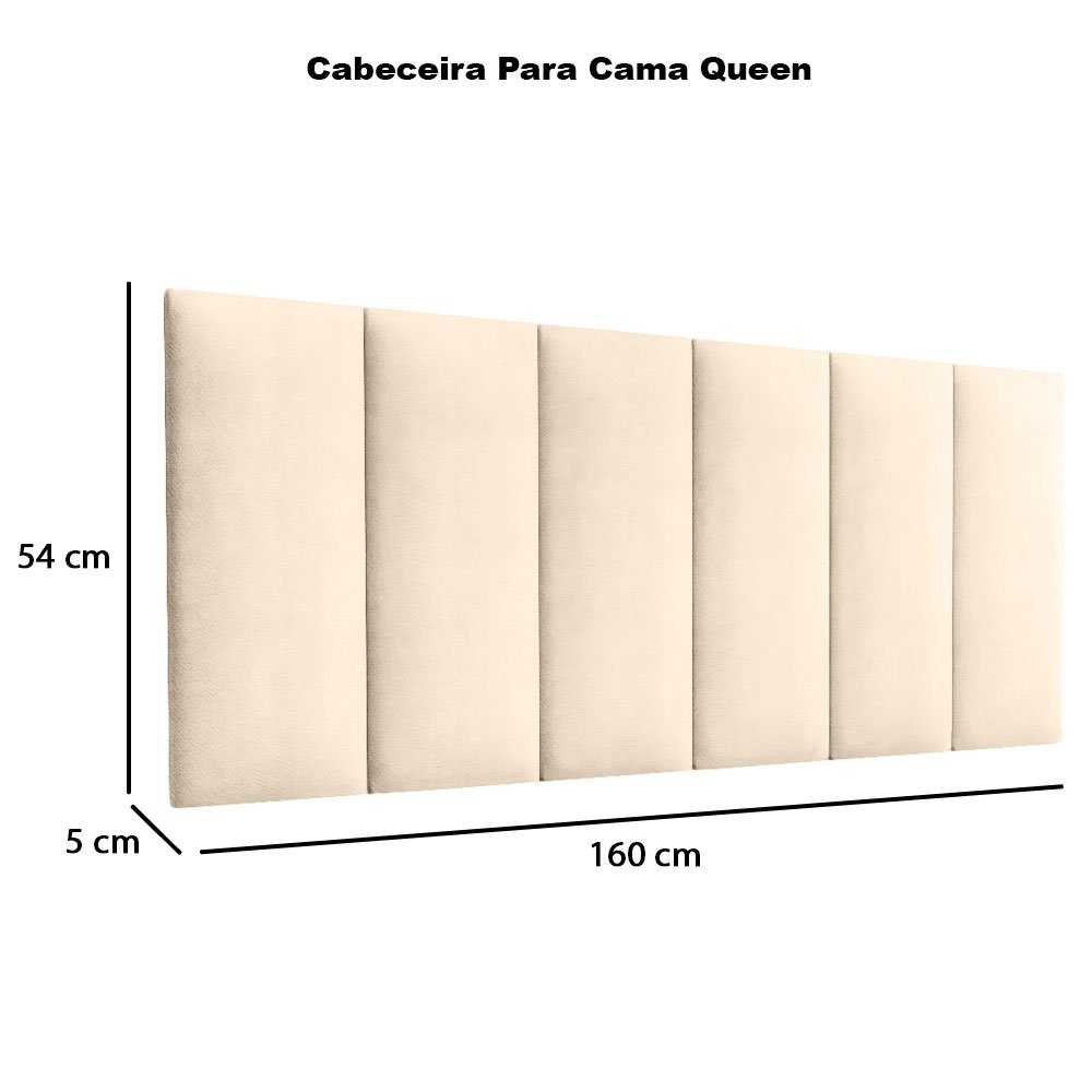 Cabeceira Painel Estofada para Cama Queen 1,60 - 4