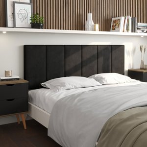 Cabeceira Estofada para Cama de Casal - Preto