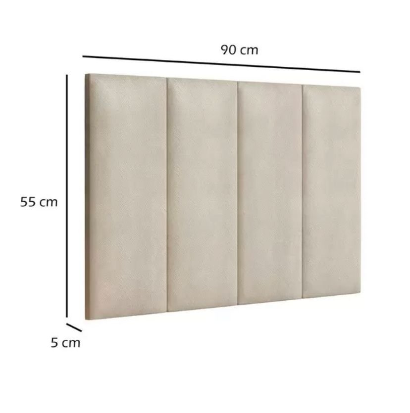 Cabeceira Painel Estofada Para Cama Solteiro 90cm - 3