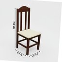 Ver imagem 5 de Mesa de Jantar de Madeira Maciça com 4 Cadeiras Estofadas