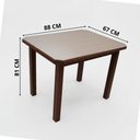 Ver imagem 4 de Mesa de Jantar de Madeira Maciça com 4 Cadeiras Estofadas