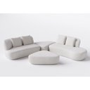 Ver imagem 2 de Sofá Living Modulado de Canto com Puff 2,60m X 2,90m em Boucle Off White - Van Gogh - Home Mobily