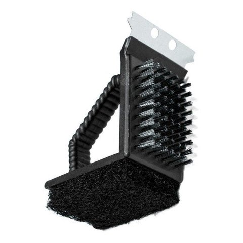 Escova Limpa Grelha Com Espátula 3 Em 1 Mimo Style