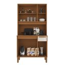 Ver imagem 5 de Armário de Cozinha Compacta Fidelitá Bari 90cm 6 Portas 1 Gaveta com Tampo e Fundo Freijó/off-