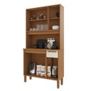 Ver imagem 4 de Armário de Cozinha Compacta Fidelitá Bari 90cm 6 Portas 1 Gaveta com Tampo e Fundo Freijó/off-