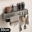 Ver imagem 6 de Organizador de Cozinha Aço Carbono Montagem Parede Preto