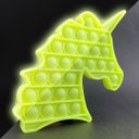 Ver imagem 2 de Pop It Brilha no Escuro Fluorescente Unicórnio Fidget Toy Brinquedo Anti Stress Sensorial - Amarelo