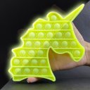 Ver imagem 3 de Pop It Brilha no Escuro Fluorescente Unicórnio Fidget Toy Brinquedo Anti Stress Sensorial - Amarelo