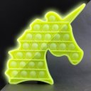 Ver imagem 1 de Pop It Brilha no Escuro Fluorescente Unicórnio Fidget Toy Brinquedo Anti Stress Sensorial - Amarelo