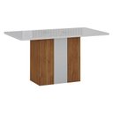 Ver imagem 1 de Mesa de Jantar Doha 120x80 Reto Freijó Decor Off White – Leifer Móveis