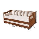 Ver imagem 3 de Sofá Cama Solteiro de Madeira Maciça com Cama Auxiliar Atraente Imbuia