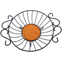 Ver imagem 1 de Fruteira de Mesa Redonda de Ferro e Madeira Grande Organização e Decoração para Cozinhas e Áreas