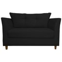 Ver imagem 3 de Sofá Isis 2 Lugares Suede Preto - Vallisa Decor