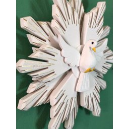 Mandala Divino Espírito Santo de Madeira Maciça Super Resistente Decoração para Casas e Comércios - 2