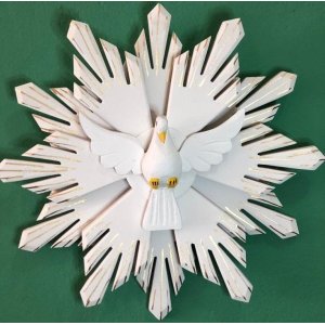 Mandala Divino Espírito Santo de Madeira Maciça Super Resistente Decoração para Casas e Comércios