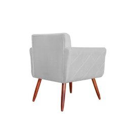 Poltrona Decorativa Nina Capitonê Branca Vallisa Decor - 5