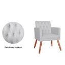 Ver imagem 3 de Poltrona Decorativa Nina Capitonê Branca Vallisa Decor