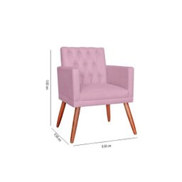 Poltrona Decorativa Nina Capitonê Lilas Vallisa Decor - 5