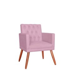 Poltrona Decorativa Nina Capitonê Lilas Vallisa Decor - 3