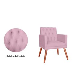 Poltrona Decorativa Nina Capitonê Lilas Vallisa Decor - 2