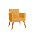 Ver imagem 2 de Poltrona Decorativa Nina Capitonê Mostarda Vallisa Decor