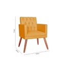 Ver imagem 5 de Poltrona Decorativa Nina Capitonê Mostarda Vallisa Decor