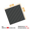 Kit com 30 Placas Ripada 3D AutoAdesivas Revestimento de Parede Prime Preto 50x50cm - 7