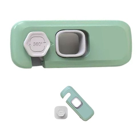 Fechadura Trava de Segurança Gaveta Armario Geladeira Protege Bebe Criança Infantil Porta Janela Evi