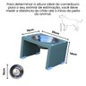 Comedouro Elevado Pet Gato Cachorro Mdf Nick - Inox - Verde - 2
