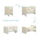 Ver imagem 4 de Quarto de Bebê Berço Evolution + Cômoda 4g + Guarda Roupa 3P Areia Classic 02 Colchões