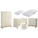 Ver imagem 1 de Quarto de Bebê Berço Evolution + Cômoda 4g + Guarda Roupa 3P Areia Classic 02 Colchões