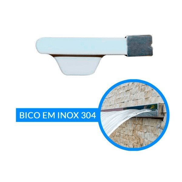 Cascata Para Piscina 1 Metro De Embutir Bico Inox Com Led Rgb - 2