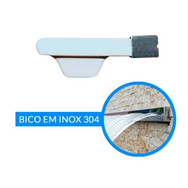 Cascata de Embutir 180cm Para Piscina Ponteira Aço Inox 304 - 2