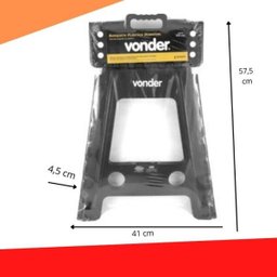 Banqueta Plástica Multiuso Dobrável 450mm até 150kg Vonder - 5