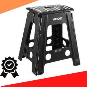 Banqueta Plástica Multiuso Dobrável 450mm até 150kg Vonder