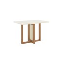 Ver imagem 2 de Mesa de Jantar Natali 120 C/ Vidro Nature/off White - Henn