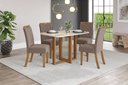 Ver imagem 3 de Mesa de Jantar Natali 120 C/ Vidro Nature/off White - Henn
